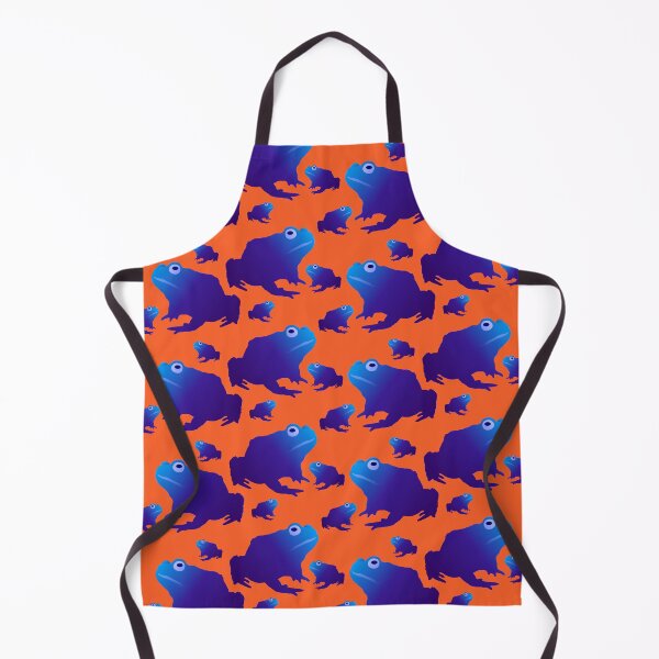 Item preview, Blue Toad Pattern (on orange) designed and sold by Davey's Designs.