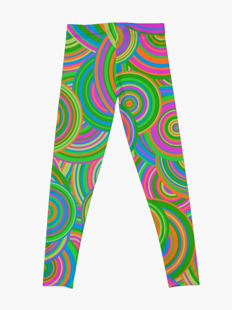 Alternate view of Psychedelic 60's Circles Leggings