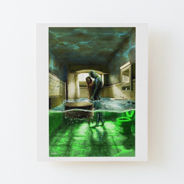 Shape of Water Original Painting Wood Mounted Print