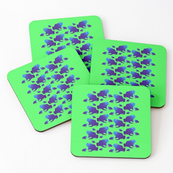 Item preview, Blue Toad Pattern (on green) designed and sold by Davey's Designs.