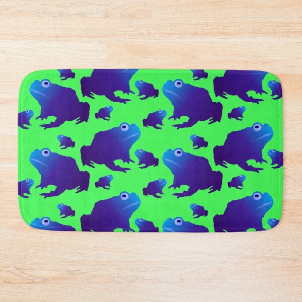 Item preview, Blue Toad Pattern (on green) designed and sold by Davey's Designs.