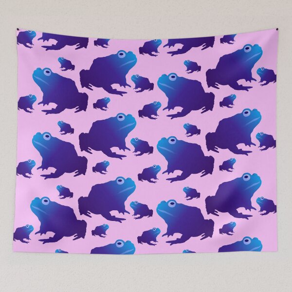 Item preview, Blue Toad Pattern (on pink) designed and sold by Davey's Designs.