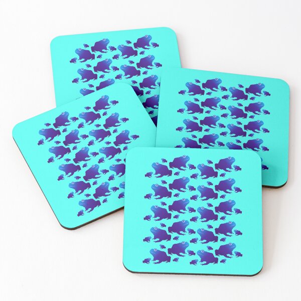 Item preview, Blue Toad Pattern (on teal) designed and sold by Davey's Designs.