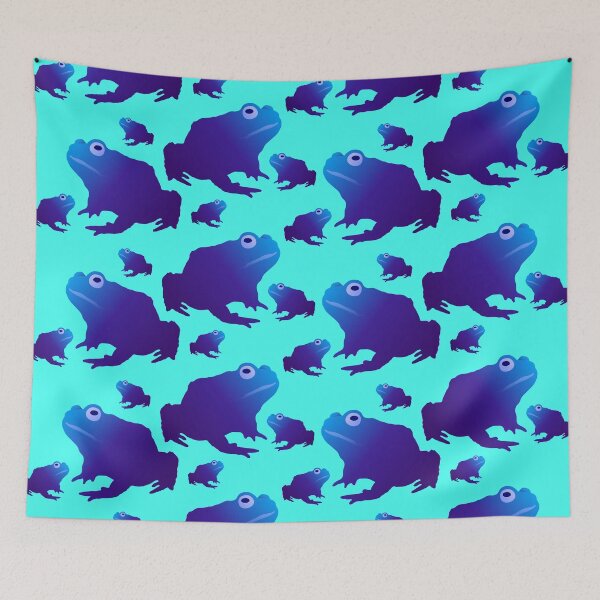 Item preview, Blue Toad Pattern (on teal) designed and sold by Davey's Designs.