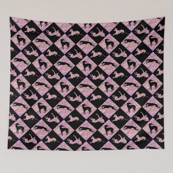 Item preview, Diamond Greyhounds on Pink Mermaid Scales designed and sold by GreytGraphicals.