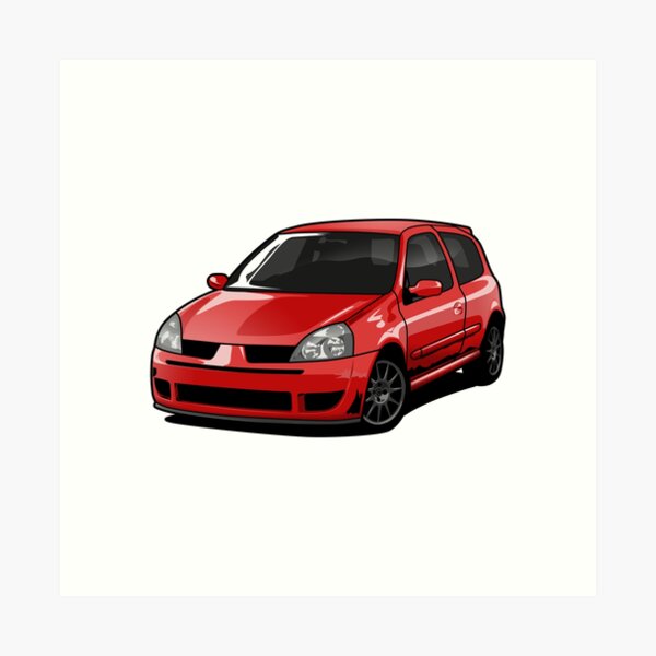 Poster Renault Clio 2 RS Ph.1 - Gris Titane - Edition Limitée