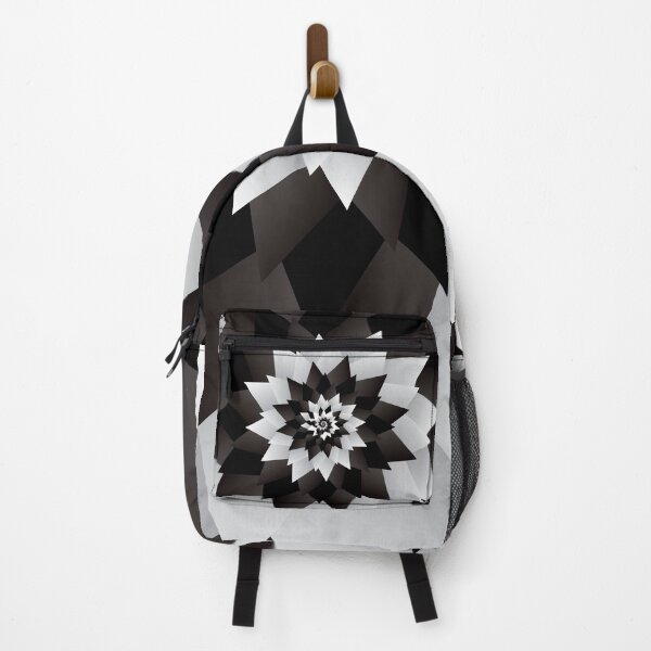 Item preview, Pretty Spiral of Stars in Black and White Abstract Flower designed and sold by Karen McFarland.