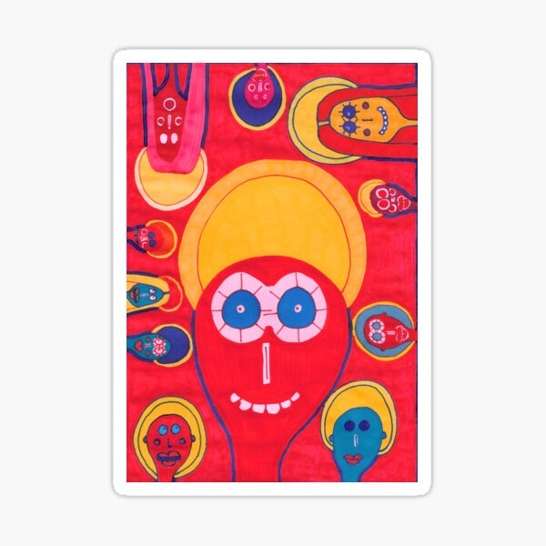 Many Angels in Red Sticker
