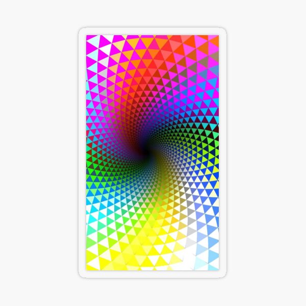Psychedelic Pattern Transparent Sticker