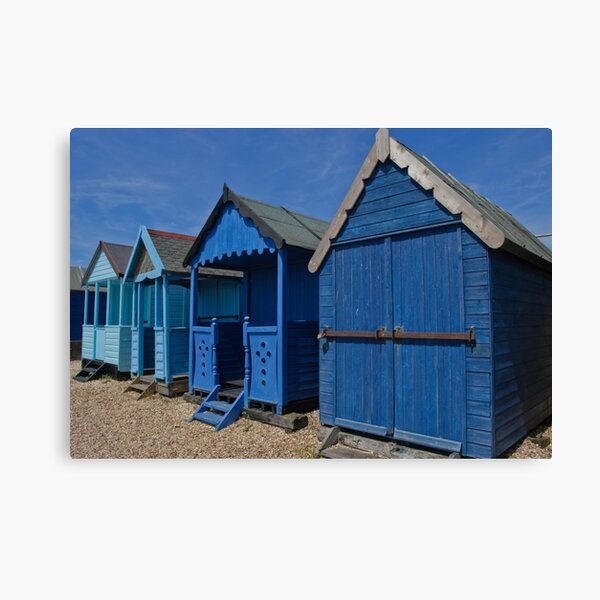 Item preview, Blue beach huts designed and sold by Kelly Eaton.