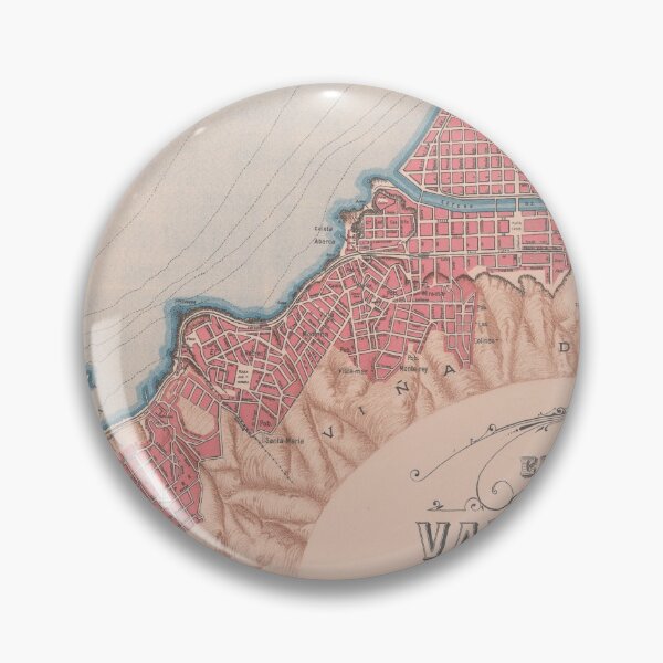 Item preview, Vintage Map of Valparaiso Chile (1895) designed and sold by BravuraMedia.