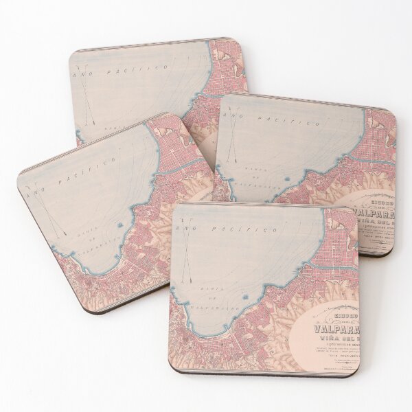 Item preview, Vintage Map of Valparaiso Chile (1895) designed and sold by BravuraMedia.