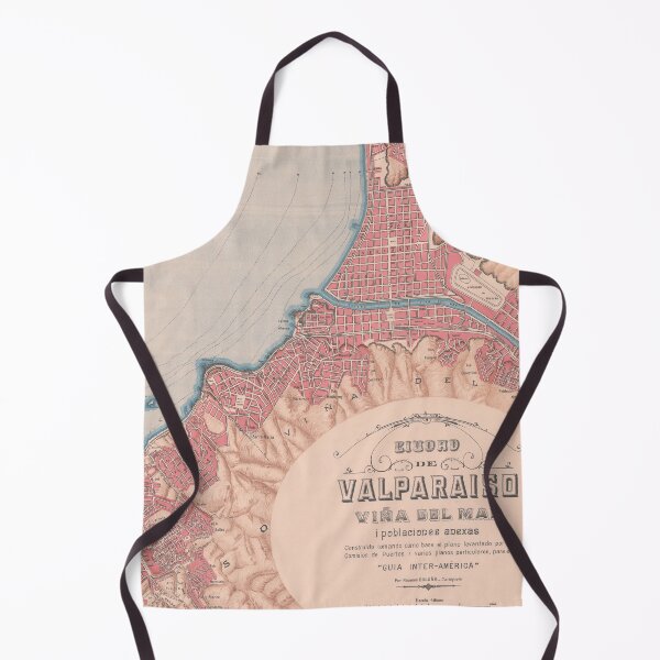 Item preview, Vintage Map of Valparaiso Chile (1895) designed and sold by BravuraMedia.