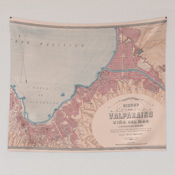 Item preview, Vintage Map of Valparaiso Chile (1895) designed and sold by BravuraMedia.