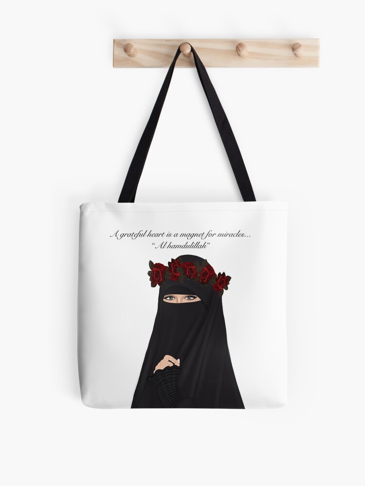 Hijab Face Muslim Shoulder Bag Women Casual Totes Large Capacity