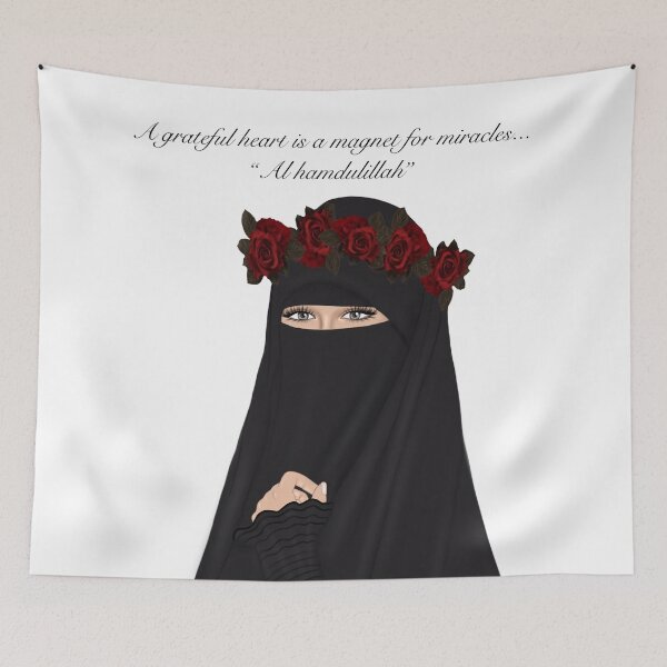 Item preview, Niqab beautiful drawing Muslim woman  designed and sold by Imanitasong.