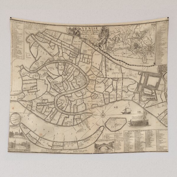 Item preview, Vintage Map of Venice Italy (1725) designed and sold by BravuraMedia.