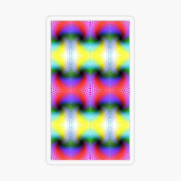 Psychedelic Pattern, Fractal Art Transparent Sticker
