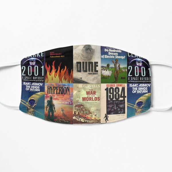 Famous science fiction books Flat Mask