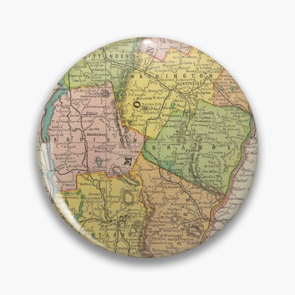 Item preview, Vintage Map of Vermont (1909) designed and sold by BravuraMedia.