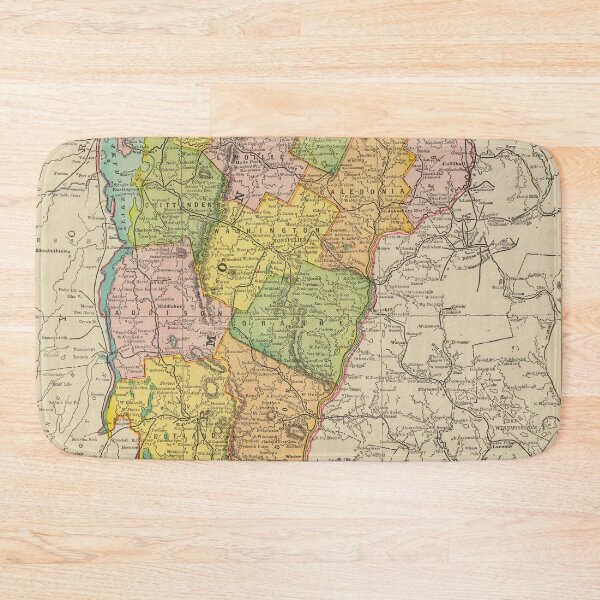 Item preview, Vintage Map of Vermont (1909) designed and sold by BravuraMedia.