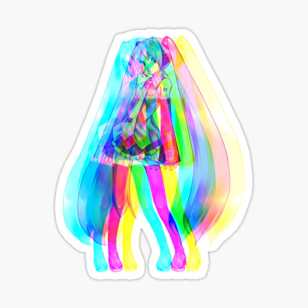 Glitched Hatsune Miku  Sticker