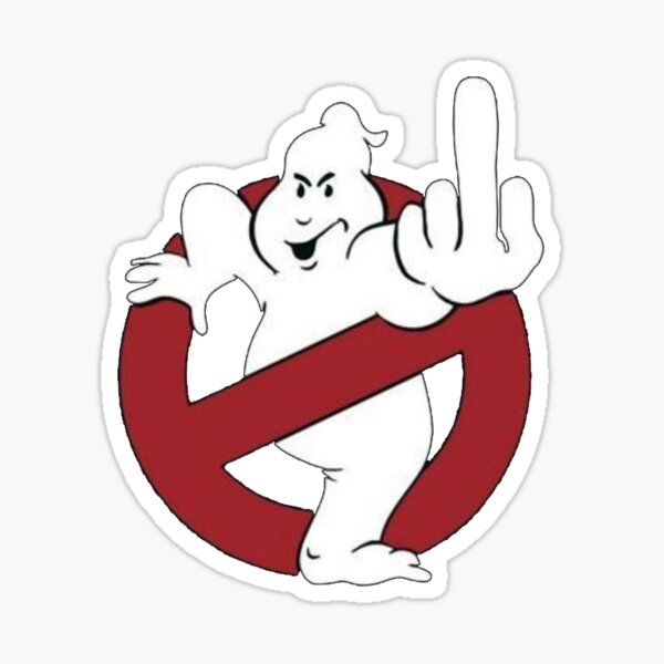 Ghost Middle Finger Stickers Redbubble - roblox middle finger decal
