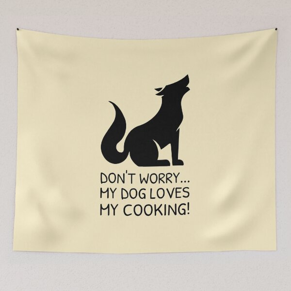 Item preview, Cooking and Dog Meme Black Howling designed and sold by quoteology.