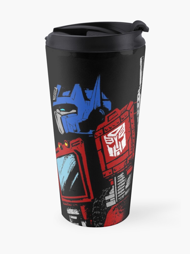 Optimus Prime Megatron Transformers Full Color Travel Mug By