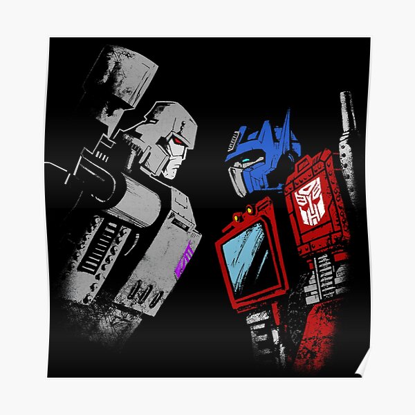 optimus prime megatron transformers full color Poster