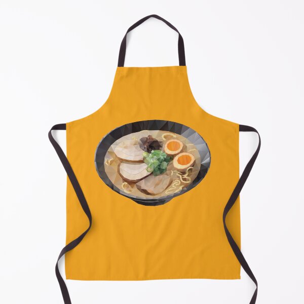 Japanese Tonkotsu Ramen Polygon Art Apron