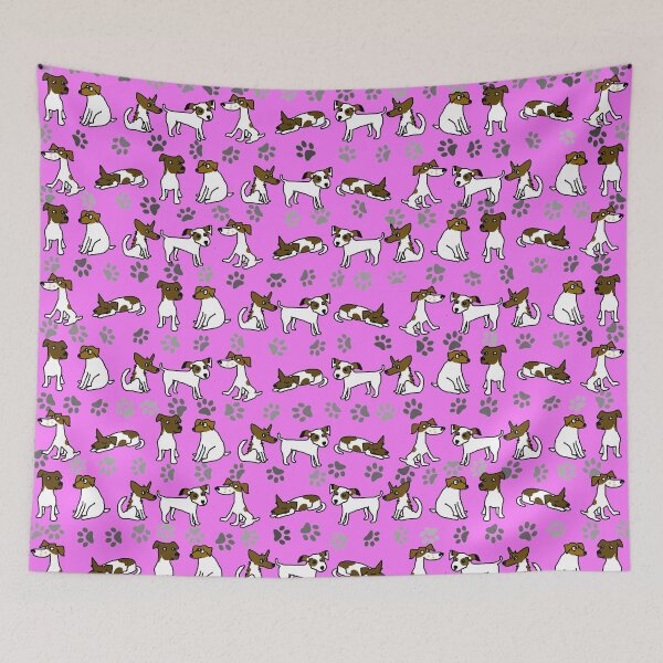 Item preview, Funny Jack Russell Terrier Cartoon Pattern Pink designed and sold by jaggerstudios.