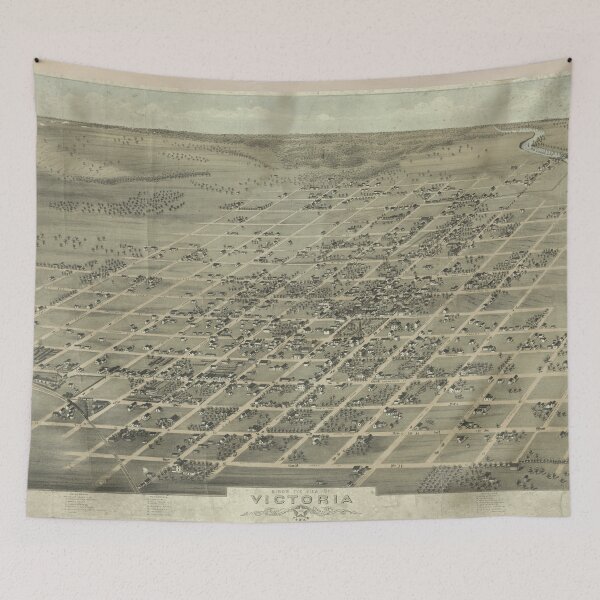 Item preview, Vintage Map of Victoria TX (1873) designed and sold by BravuraMedia.
