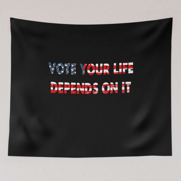 Item preview, Vote your life depends on it vintage american flag designed and sold by Kathrine2302.