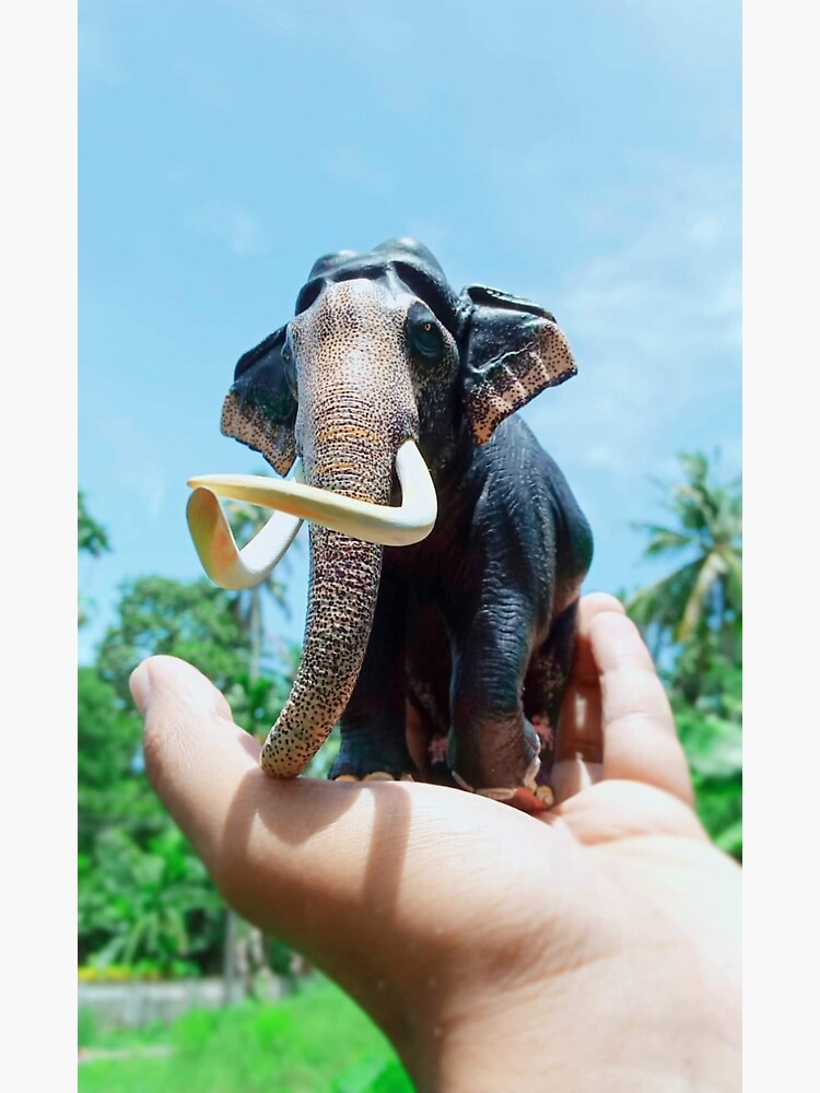"Elephant on hand" Sticker by Shivam52643 Redbubble