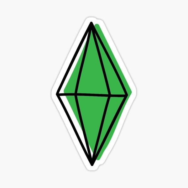 Sims Plumbob Sticker For Sale By Kika Rabek Redbubble