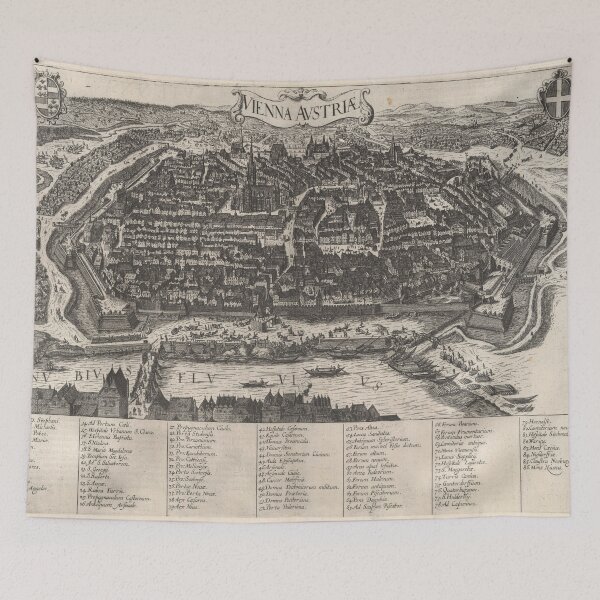 Item preview, Vintage Map of Vienna Austria (1618) designed and sold by BravuraMedia.