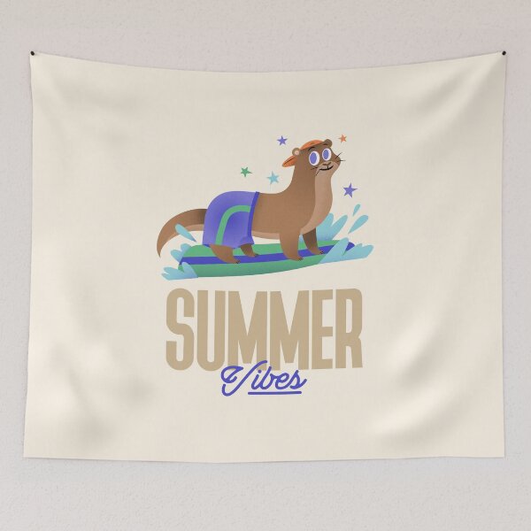 Item preview, Sea otter summer vibes designed and sold by Delicarte.