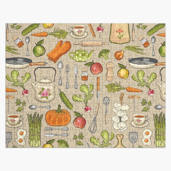 "Retro kitchen." Jigsaw Puzzle for Sale by Elsbet Redbubble