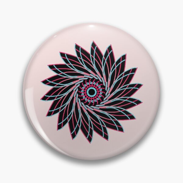 Item preview, turquoise & red spiral repeated Pattern designed and sold by MelivabyMeryem.