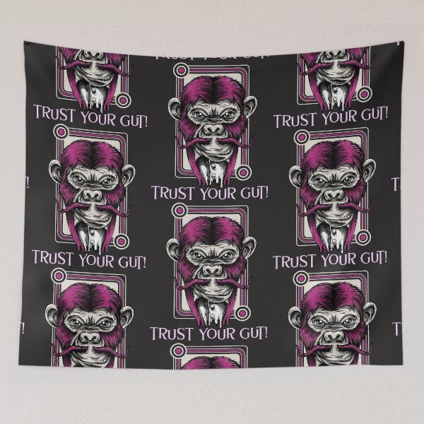 Item preview, Monkey Street Art- Trust your gut designed and sold by EvaWolf.