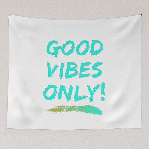 Item preview, Good vibes only calligraphy white background designed and sold by Jenmag.