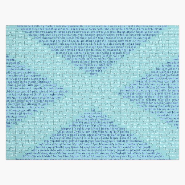 Gaelic Words in a Saltire Jigsaw Puzzle