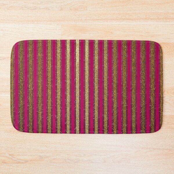 Item preview, Circus Vintage Glitter Burlesque Glamor Stripe Pattern in Gold Pink designed and sold by Xarah.