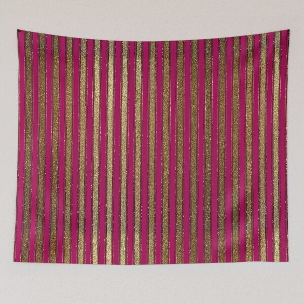 Item preview, Circus Vintage Glitter Burlesque Glamor Stripe Pattern in Gold Pink designed and sold by Xarah.