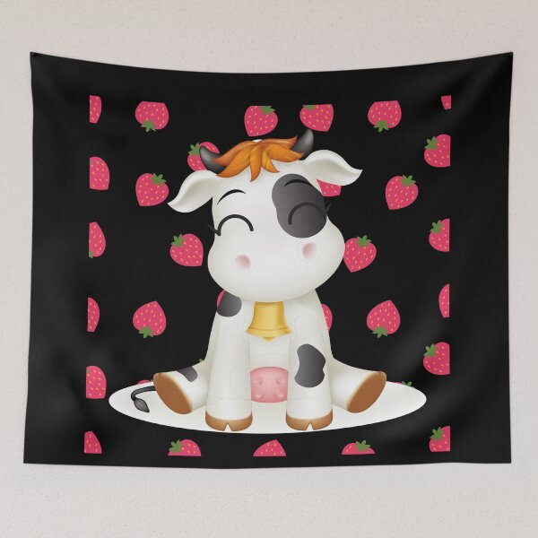 Item preview, Strawberry Cow Pink strawberry designed and sold by OneTimeEngineer.