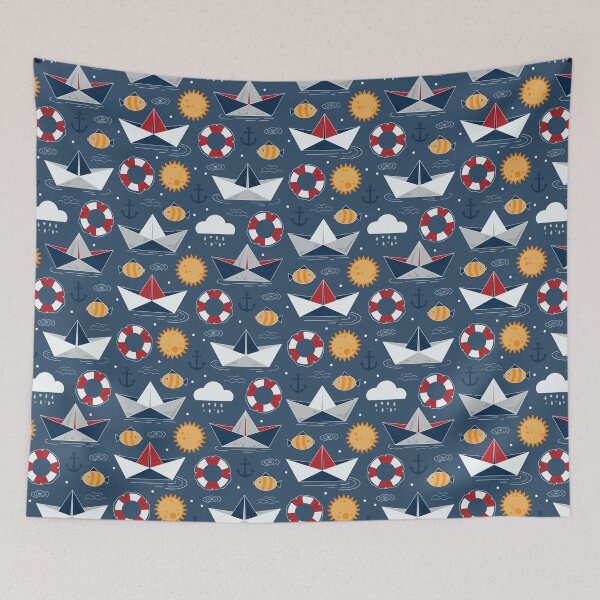 Item preview, Paper Boats Children Pattern designed and sold by Simplulina.