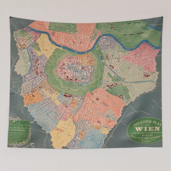 Item preview, Vintage Map of Vienna Austria (1843) designed and sold by BravuraMedia.
