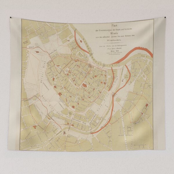 Item preview, Vintage Map of Vienna Austria (1872) designed and sold by BravuraMedia.