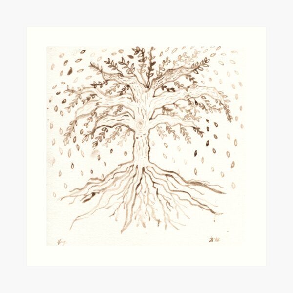 CA Bay Laurel Tree of Life Art Print